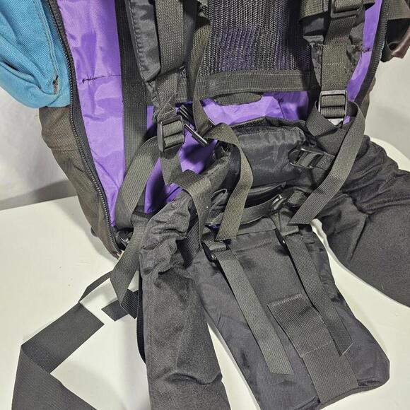 Vintage The North Face Internal Frame Purple Travel Luggage Convertible Backpack - Picture 8 of 15